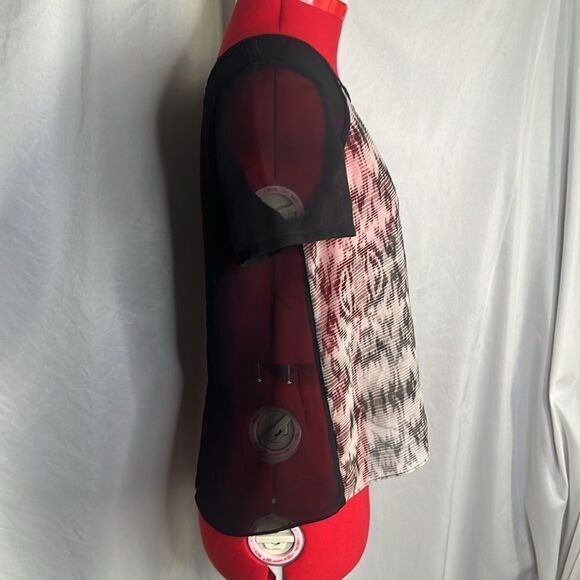 XS54 American eagle outfitters sheer two tone blouse - Picture 5 of 7